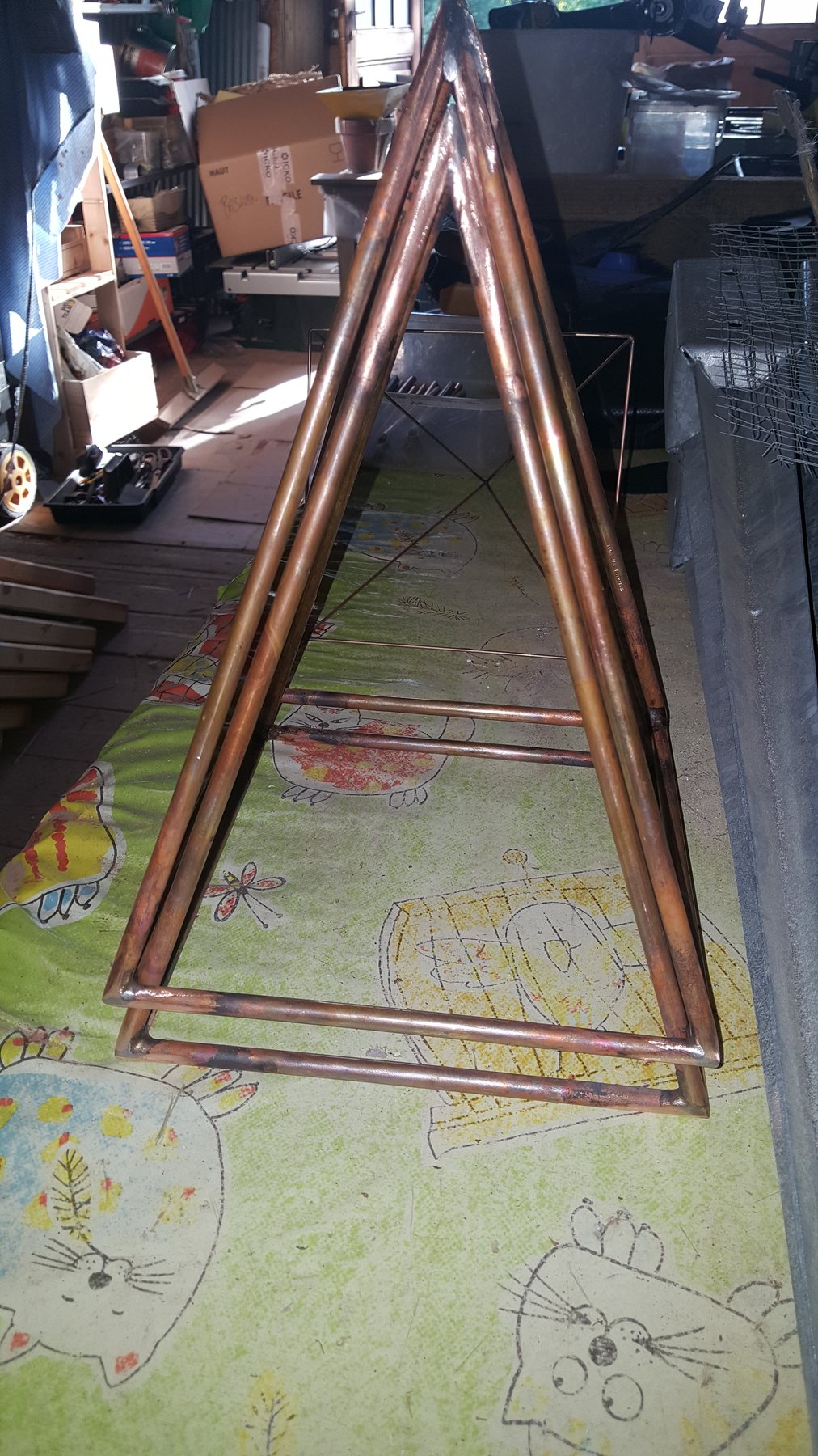 Fabrication artisanale BSA Concept : cuivre, connecteurs et structures — 2017