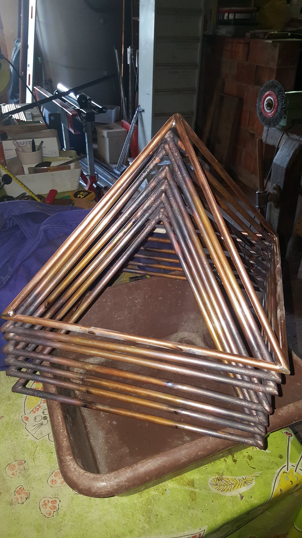 Fabrication artisanale BSA Concept : cuivre, connecteurs et structures — 2017