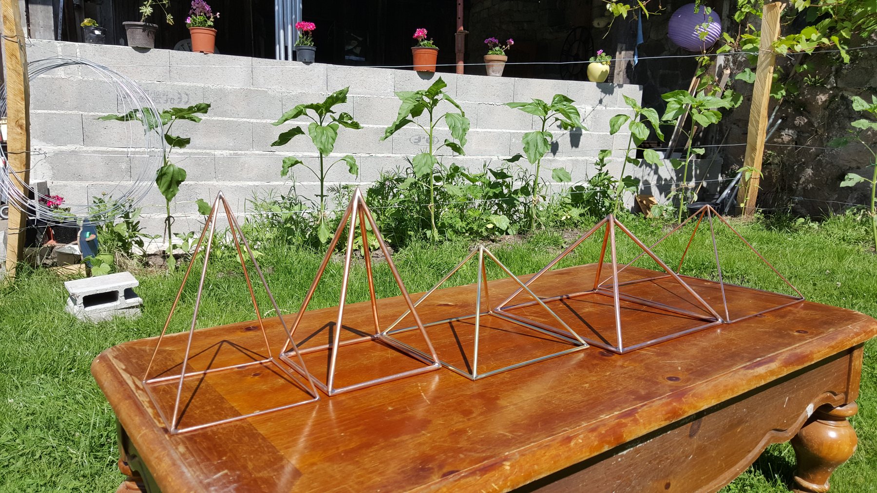 Fabrication artisanale BSA Concept : cuivre, connecteurs et structures — 2018