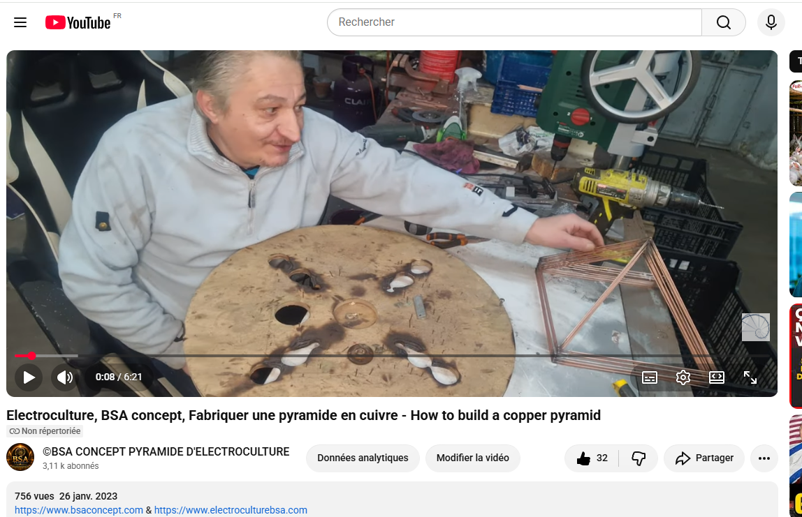 BSA Concept fabrication d’une pyramide en cuivre vidéo janvier 2023